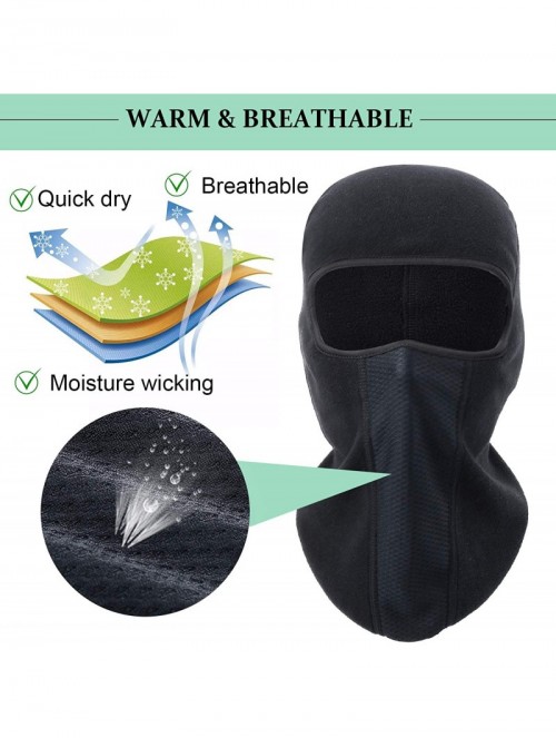 Balaclavas Balaclava Windproof Ski Face Mask for Cold Weather - Black - C618W55A2OO $9.95