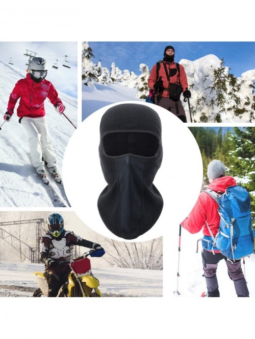 Balaclavas Balaclava Windproof Ski Face Mask for Cold Weather - Black - C618W55A2OO $9.95