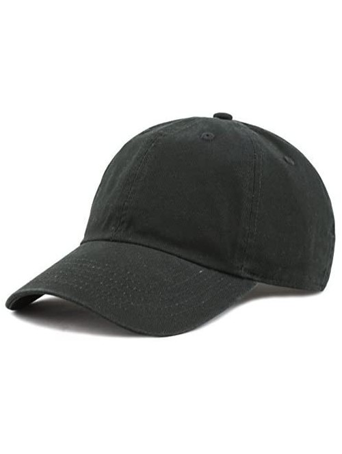 Baseball Caps Unisex Blank Washed Low Profile Cotton & Denim & Tie Dye Dad Hat Baseball Cap - Black - CP12FT0VPDX $11.70