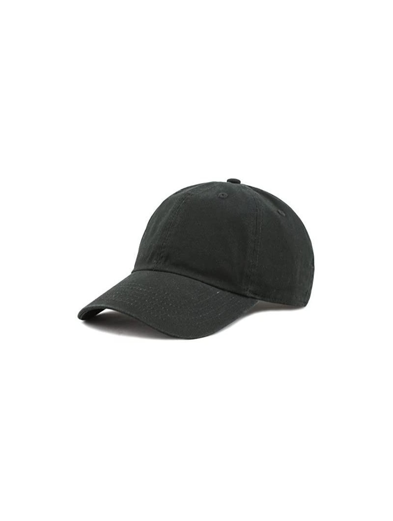 Baseball Caps Unisex Blank Washed Low Profile Cotton & Denim & Tie Dye Dad Hat Baseball Cap - Black - CP12FT0VPDX $11.70