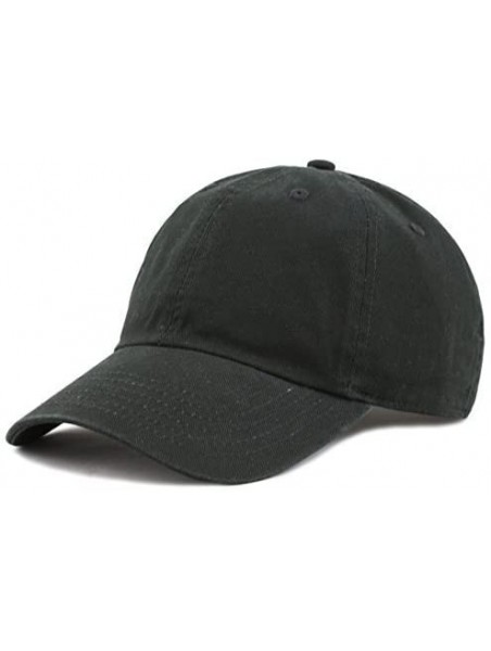 Baseball Caps Unisex Blank Washed Low Profile Cotton & Denim & Tie Dye Dad Hat Baseball Cap - Black - CP12FT0VPDX $11.70