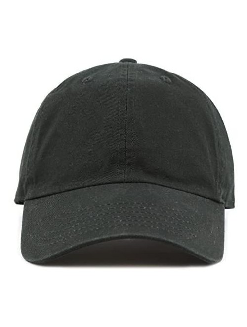 Baseball Caps Unisex Blank Washed Low Profile Cotton & Denim & Tie Dye Dad Hat Baseball Cap - Black - CP12FT0VPDX $11.70