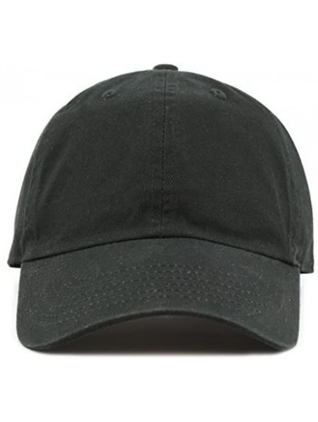 Baseball Caps Unisex Blank Washed Low Profile Cotton & Denim & Tie Dye Dad Hat Baseball Cap - Black - CP12FT0VPDX $11.70