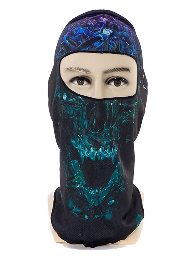 Balaclavas Unisex Skeleton Skull Ghost Windproof Ski Face Mask Motorcycle Cycling Balaclava Hood for Men Women - C - CM18LYI8...