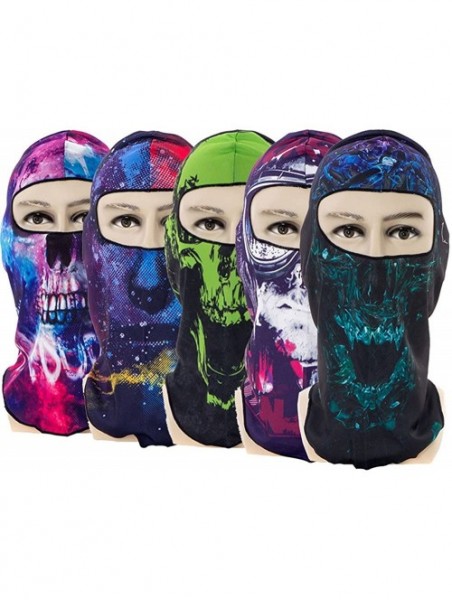 Balaclavas Unisex Skeleton Skull Ghost Windproof Ski Face Mask Motorcycle Cycling Balaclava Hood for Men Women - C - CM18LYI8...