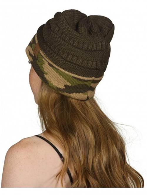 Skullies & Beanies Soft Camouflage Cuff Beanie - New Olive - CH12O2TDX4R $14.46