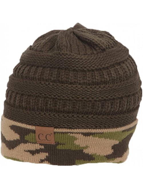 Skullies & Beanies Soft Camouflage Cuff Beanie - New Olive - CH12O2TDX4R $14.46