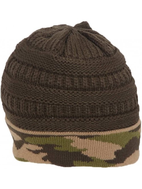 Skullies & Beanies Soft Camouflage Cuff Beanie - New Olive - CH12O2TDX4R $14.46