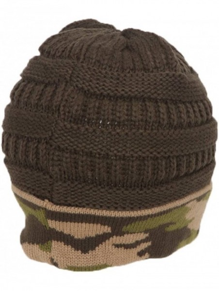 Skullies & Beanies Soft Camouflage Cuff Beanie - New Olive - CH12O2TDX4R $14.46