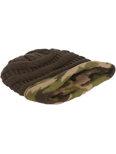 Skullies & Beanies Soft Camouflage Cuff Beanie - New Olive - CH12O2TDX4R $14.46