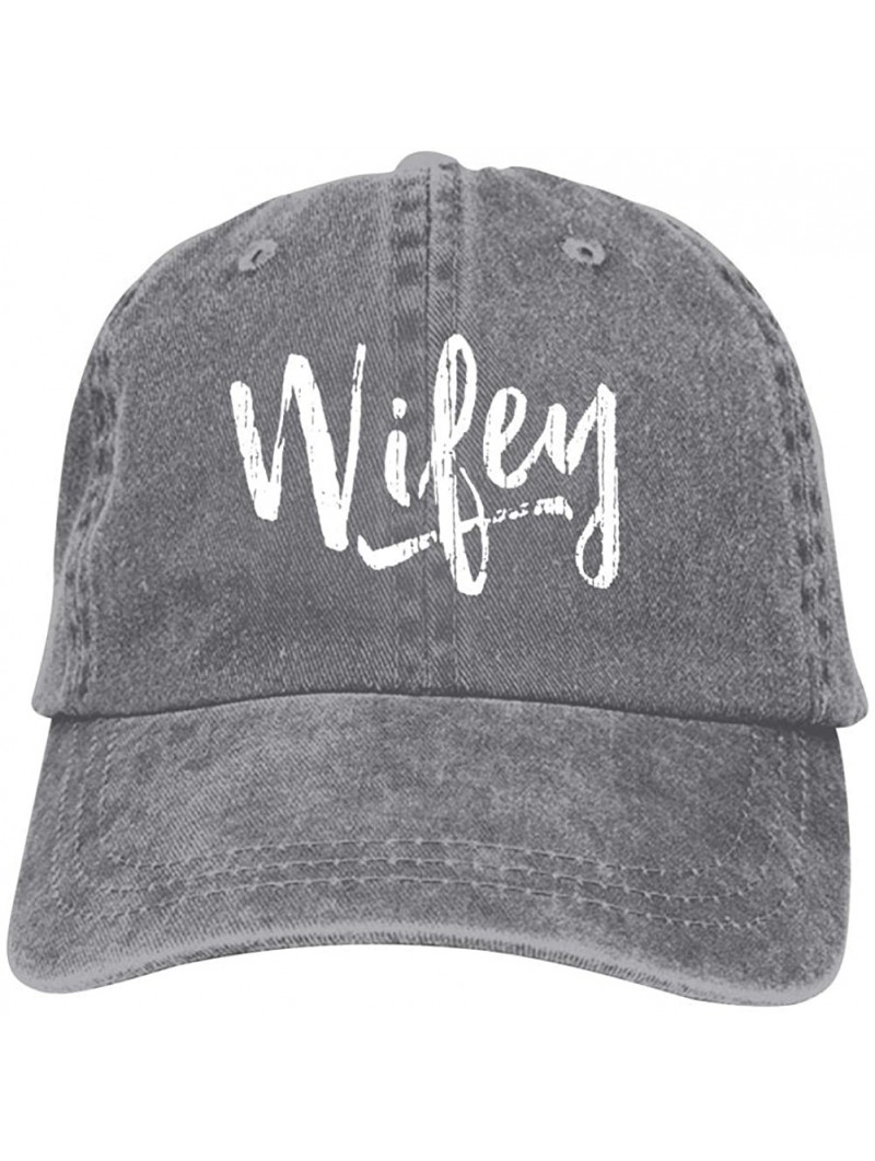 Baseball Caps Wifey Unisex Vintage Adjustable Cotton Baseball Cap Denim Dad Hat Cowboy Hat - Gray - CC18IRR3MZ0 $14.74