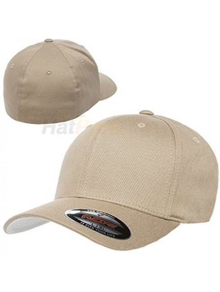 Baseball Caps Premium Original Fitted Hat Small/Medium Khaki - CQ129EIMAHZ $10.43