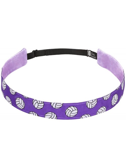 Headbands Non Slip Headbands for Girls - BaniBands Sports Headband - No Slip Band Design - Volleyball-purple - CI17Y0GWK23 $1...