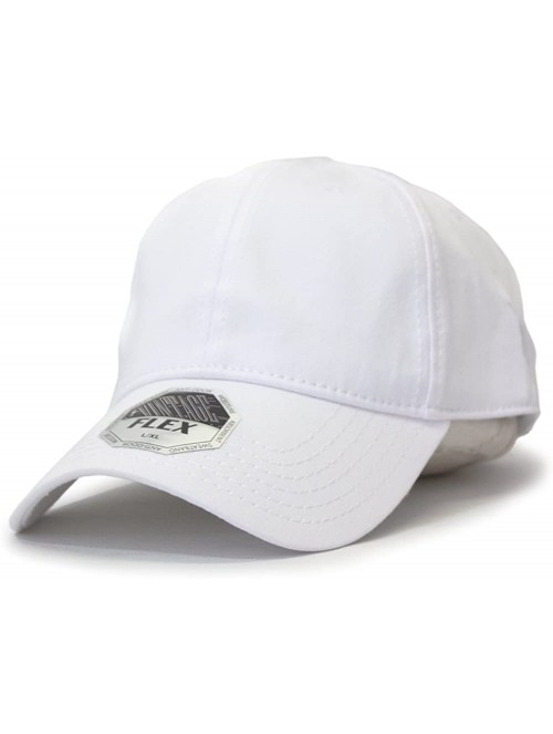 Baseball Caps Vintage Year Stretchable Cotton Flex Six Panel Anti-Odor Sweatband Baseball Cap - White - CX182AXNUQO $17.28