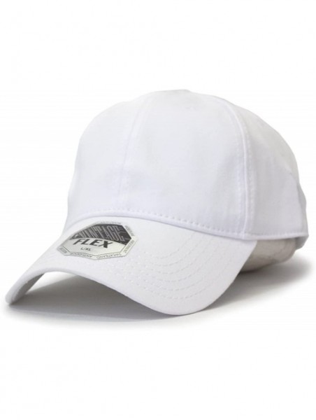 Baseball Caps Vintage Year Stretchable Cotton Flex Six Panel Anti-Odor Sweatband Baseball Cap - White - CX182AXNUQO $17.28