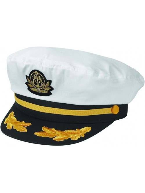 Baseball Caps Original Flag Ship Yacht Cap. One Size Fits Most - White - C712G0FGV9J $26.71