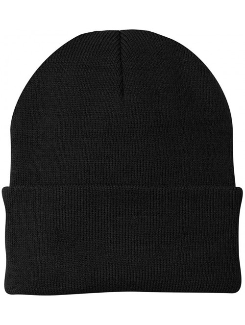 Skullies & Beanies Knit Beanie Caps in 24 - Black - CY11APLGOPF $18.54