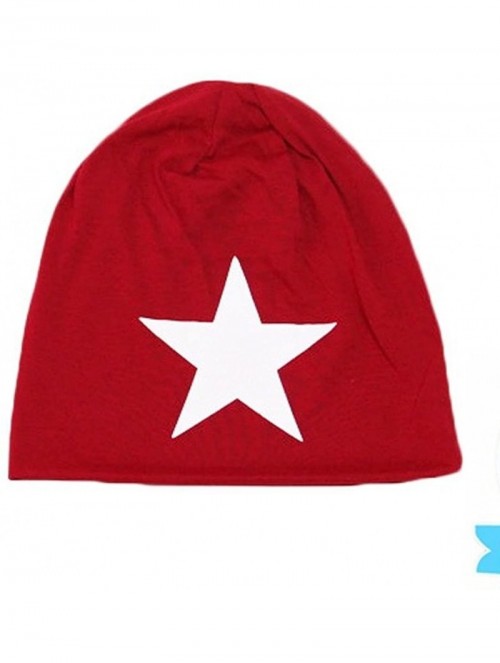 Skullies & Beanies Women's Winter Cotton Beanie Cap Thin Hip-hop Star Hat - Red - CU1279FRVYN $14.88