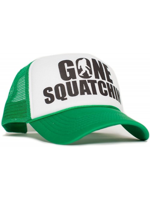 Baseball Caps Gone Squatchin' Unisex-Adult Trucker Hat - Green/White - C411FOMR9B9 $21.54