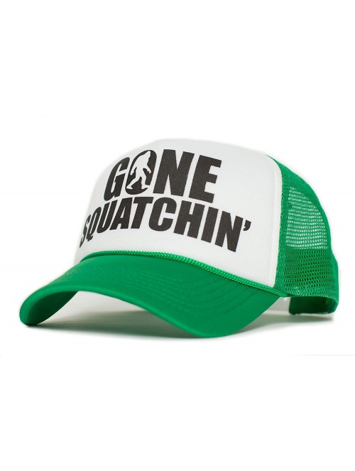 Baseball Caps Gone Squatchin' Unisex-Adult Trucker Hat - Green/White - C411FOMR9B9 $21.54