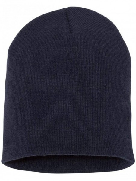 Skullies & Beanies Premium Flexfit Knit Beanie - Navy - CK127UHMQNV $13.35