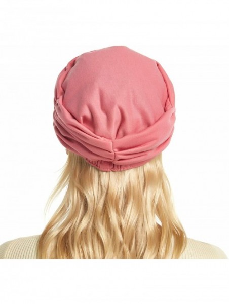 Skullies & Beanies Fashion Hat Cap with Brim Visor for Woman Ladies- Best for Daily Use - Pink - CX18TO7DKWD $15.69