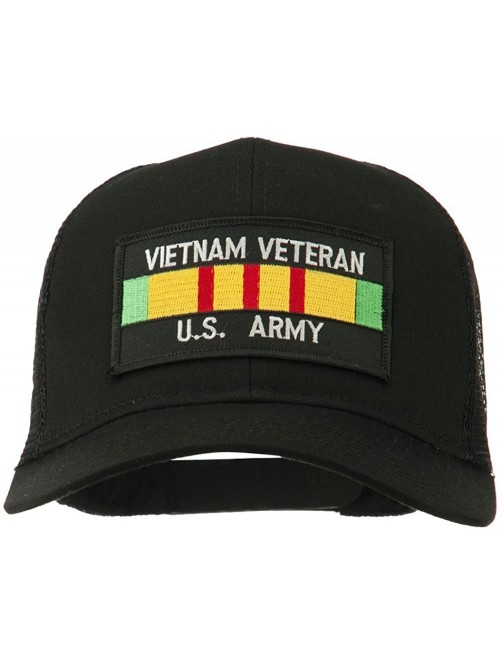 Baseball Caps Vietnam Army Veteran Patched Mesh Cap - Black - CF11Q3SOVH3 $21.60