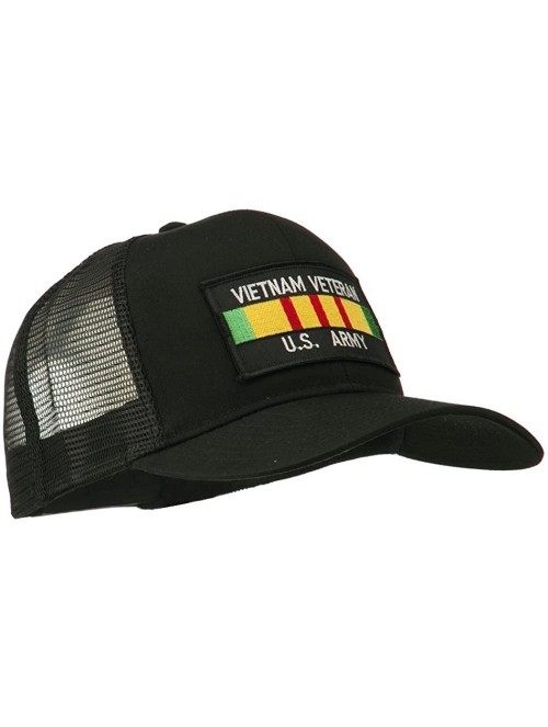 Baseball Caps Vietnam Army Veteran Patched Mesh Cap - Black - CF11Q3SOVH3 $21.60