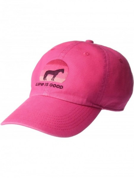 Baseball Caps Chill Cap Baseball Hat Collection - Sunny Horse-fiesta Pink - CL18NMCENC0 $30.96