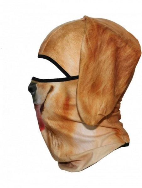 Balaclavas 3D Animal Neck Gaiter Warmer Windproof Full Face Mask Scarf for Ski Halloween Costume - Golden Retriever - CB19243...