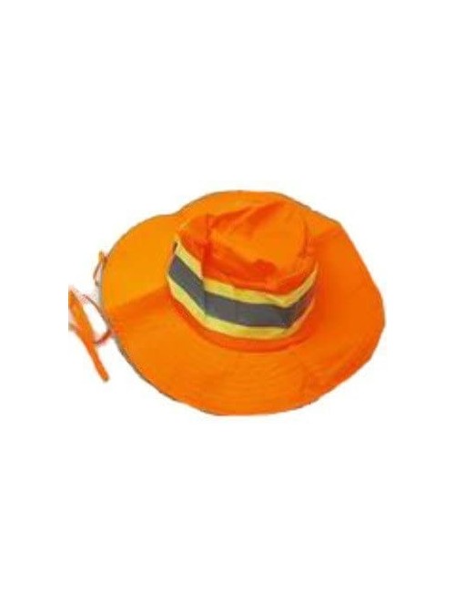 Sun Hats Bright Orange Booney Men's Ventilated Reflective Safety Hat - 1 Piece - CL12CR8LEPT $14.51