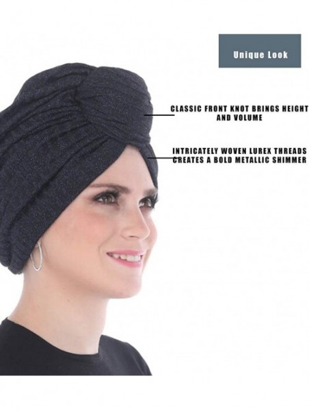 Headbands Turban Headwraps for Women with African Knot & Woven Lurex Thread for Extra Glimmer and Comfort for Cancer - CB193T...