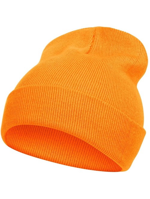 Skullies & Beanies Solid Color Long Beanie - Gold - CR112V0GMWJ $9.97
