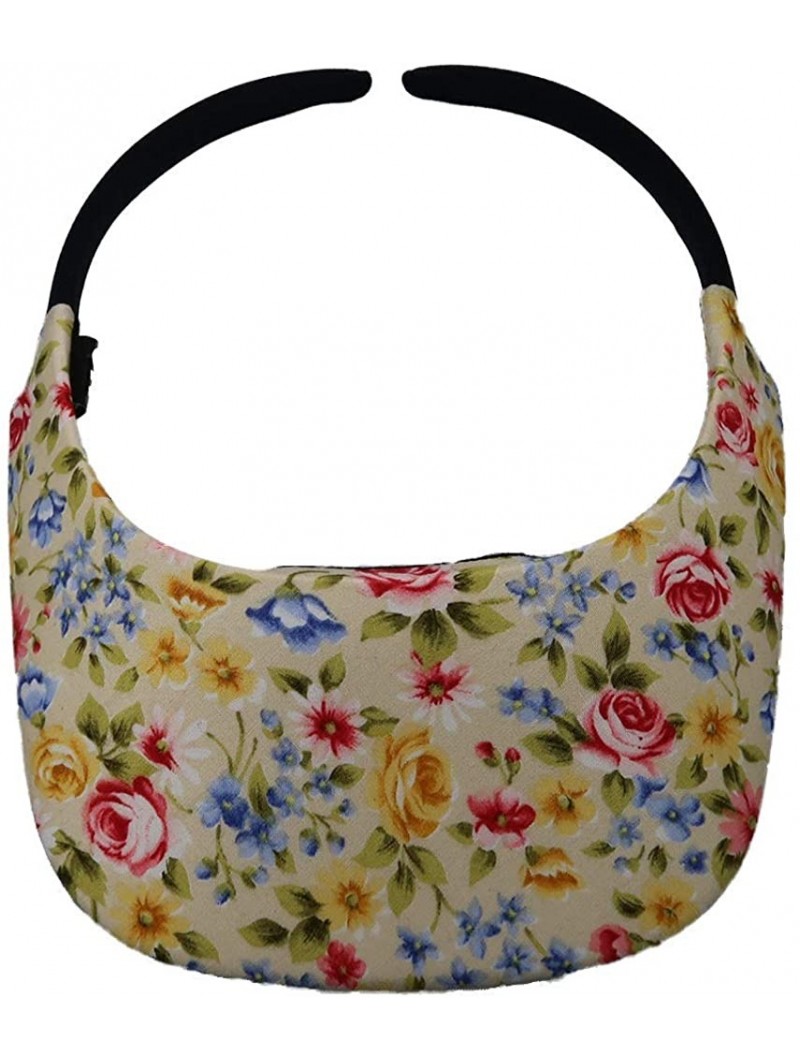 Visors Original Size Print Sport Sun Visor - Beige Floral - CL18TOOTCHU $14.39