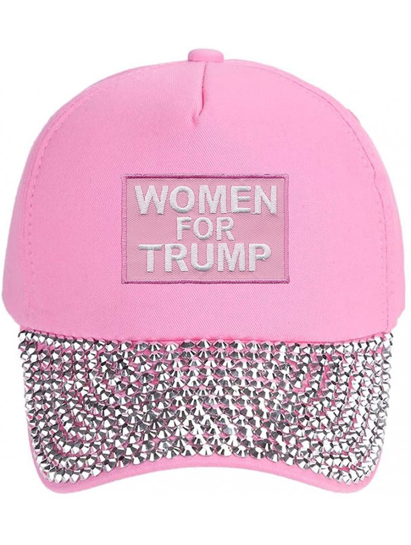 Baseball Caps Hat - Adjustable Style Color Options - Pink Studded - CF18G35SCKD $32.48