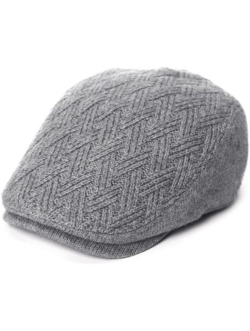 Newsboy Caps 2019 New Mens Winter Wool Newsboy Cap Adjustable Cold Weather Flat Cap Soft Lined - 89087_grey - C2186SDM2YC $20.39