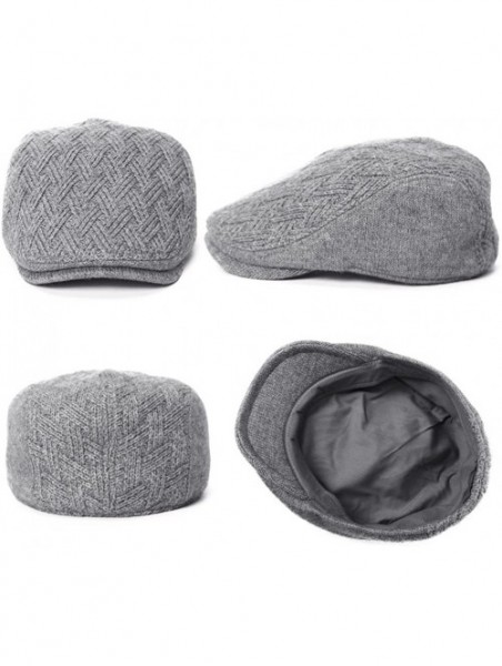 Newsboy Caps 2019 New Mens Winter Wool Newsboy Cap Adjustable Cold Weather Flat Cap Soft Lined - 89087_grey - C2186SDM2YC $20.39