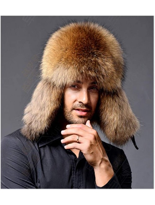 Balaclavas Faux Fur Bomber Hat Russian Ushanka Hat Tapper Hat with Earflap - Camel - C01887RMG7T $35.88