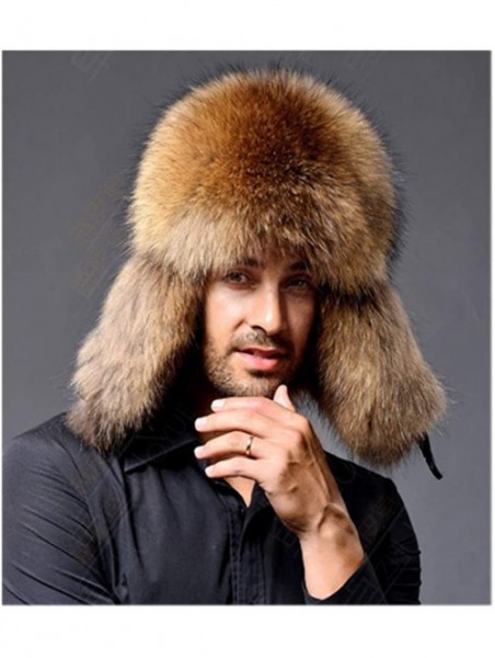 Balaclavas Faux Fur Bomber Hat Russian Ushanka Hat Tapper Hat with Earflap - Camel - C01887RMG7T $35.88