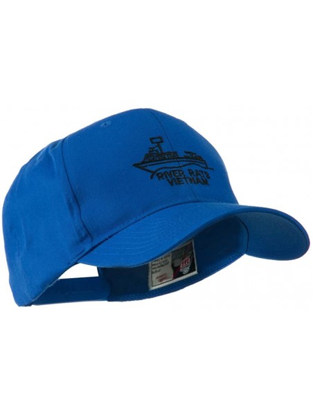 Baseball Caps River Rats Vietnam with Riverboat Embroidered Cap - Royal - CK11HPAM5W5 $31.92