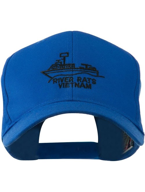 Baseball Caps River Rats Vietnam with Riverboat Embroidered Cap - Royal - CK11HPAM5W5 $31.92