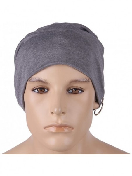 Skullies & Beanies Women's Knitted Baggy Slouchy Lightweight Sleep Beanie Hat - Dark Grey 28 - CF18D2NGLS0 $14.63