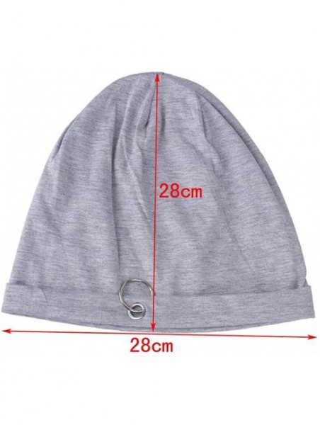 Skullies & Beanies Women's Knitted Baggy Slouchy Lightweight Sleep Beanie Hat - Dark Grey 28 - CF18D2NGLS0 $14.63