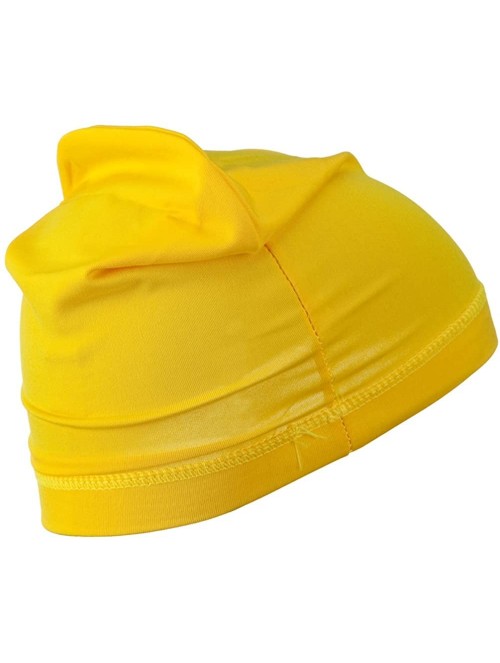 Baseball Caps Real Fit Spandex Cap - Gold Yellow - CW18E8KIDQO $17.55