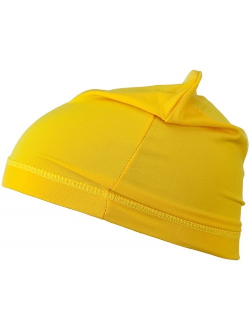 Baseball Caps Real Fit Spandex Cap - Gold Yellow - CW18E8KIDQO $17.55