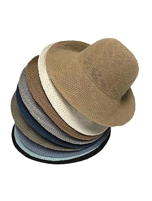 Sun Hats Crushable Half Turn Brim One Size Fits Most Hand Dyed Cotton Blend Sun Hat - Olive Green - CF18REUAWWD $43.56