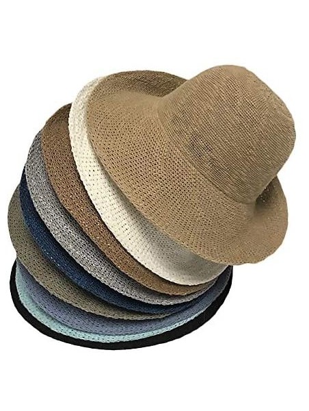 Sun Hats Crushable Half Turn Brim One Size Fits Most Hand Dyed Cotton Blend Sun Hat - Olive Green - CF18REUAWWD $43.56