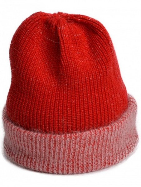 Skullies & Beanies Womens Cashmere Beanie Hat Ski Cap Slouchy Warm Winter Skull Y88 - Red - CK186ND0WWE $14.07