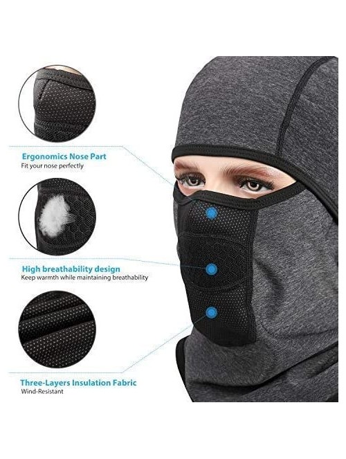 Balaclavas Aegend Windproof Balaclava Motorcycle Snowboard - Gray - CO18IDE7Z52 $9.45