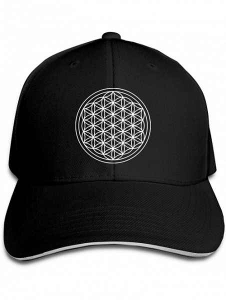 Baseball Caps Flower of Life Sacred Geometry Unisex Hats Trucker Hats Dad Baseball Hats Driver Cap - Black - C218LLC6L9H $20.73